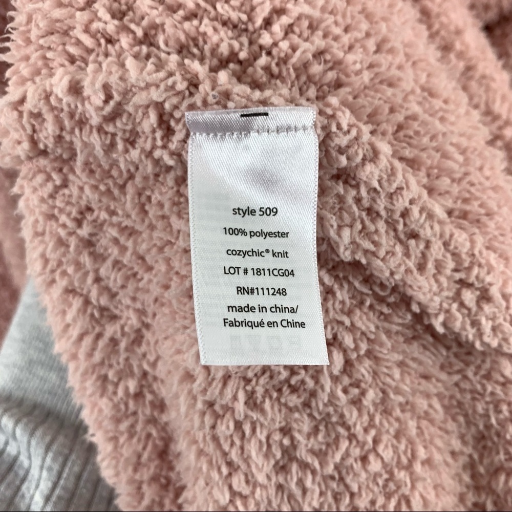 Barefoot Dreams CozyChic Robe Heathered Rose 3 - Picture 7 of 7